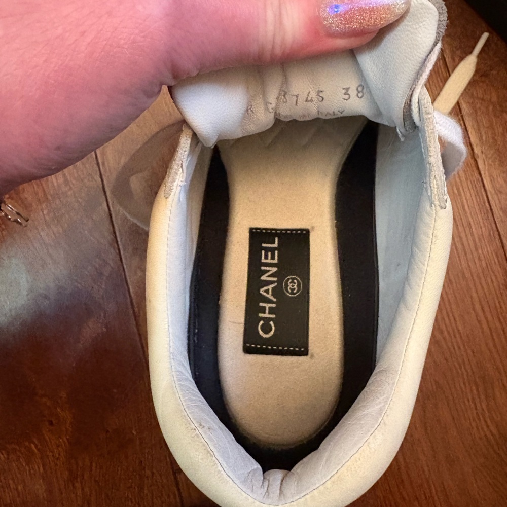 Chanel Leather & Suede Sneakers - Picture 8 of 16